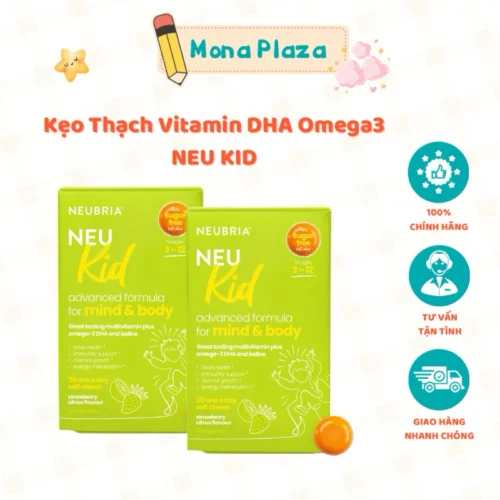 Kẹo thạch Vitamin tổng hợp Neubria Neu Kid Multivitamin Plus Omega